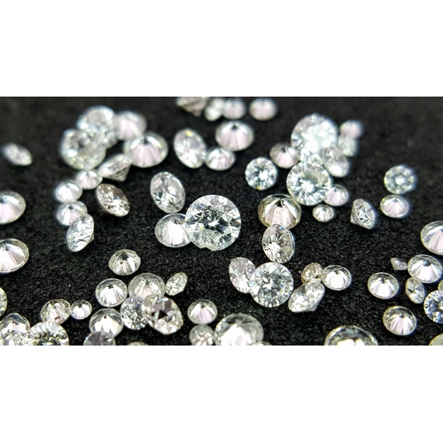 152 - A SELECTION OF NATURAL ROUND BRILLIANT CUT DIAMONDS - VARYING QUALITIES AND SIZES. 3CTW. REF - ABS00... 