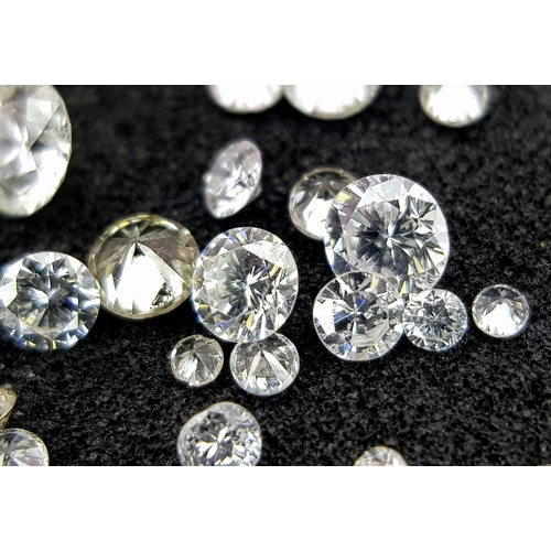 152 - A SELECTION OF NATURAL ROUND BRILLIANT CUT DIAMONDS - VARYING QUALITIES AND SIZES. 3CTW. REF - ABS00... 