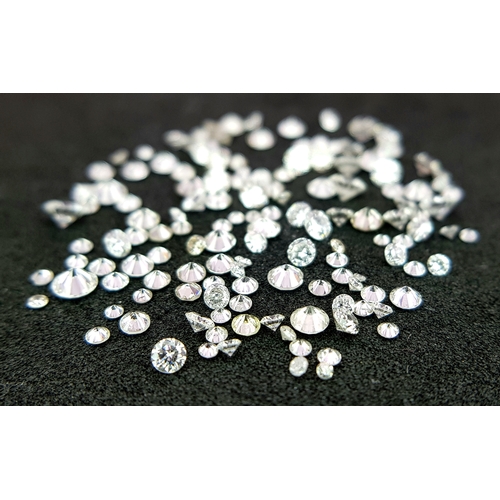 152 - A SELECTION OF NATURAL ROUND BRILLIANT CUT DIAMONDS - VARYING QUALITIES AND SIZES. 3CTW. REF - ABS00... 