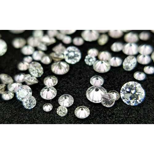 152 - A SELECTION OF NATURAL ROUND BRILLIANT CUT DIAMONDS - VARYING QUALITIES AND SIZES. 3CTW. REF - ABS00... 