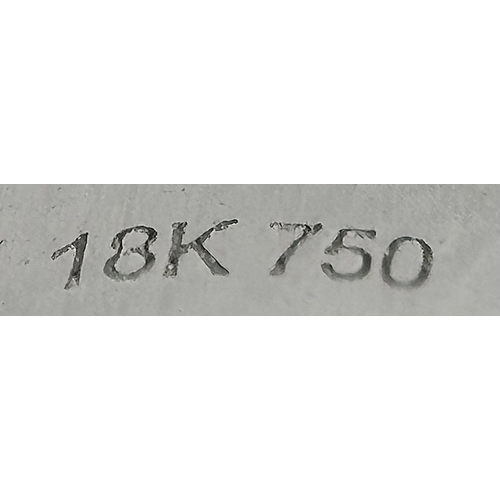 100 - An 18K White Gold Diamond Fancy Half-Eternity Ring. c. 1.1ctw of brilliant round cut graduating diam... 