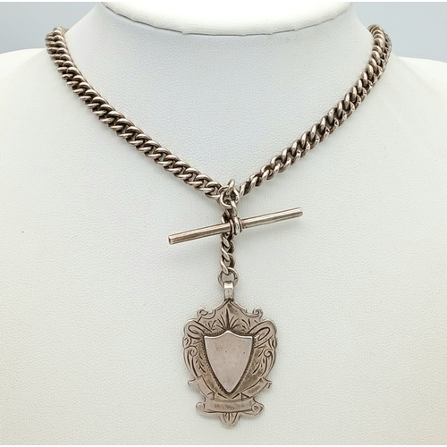 Antique SILVER ALBERT WATCH CHAIN. Hallmark for Whitehouse and son ...