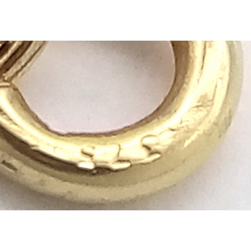 98 - 9 CARAT GOLD NECKLACE with SAPPHIRE  PENDANT and matching EARRING SET. Sparkling zirconia detail.  1... 