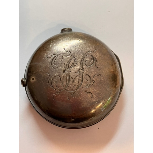 147 - Rare Antique SILVER PAIRED POCKET WATCH. Outer Silver Case Hallmarked London 1799. Exquisite  Inner ... 