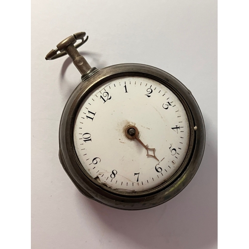 147 - Rare Antique SILVER PAIRED POCKET WATCH. Outer Silver Case Hallmarked London 1799. Exquisite  Inner ... 