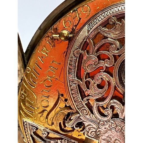 147 - Rare Antique SILVER PAIRED POCKET WATCH. Outer Silver Case Hallmarked London 1799. Exquisite  Inner ... 