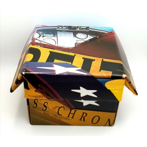 69 - A Breitling Limited Edition Top Gun Chronograph Automatic Gents Watch. Model - 30022. Brown leather ... 