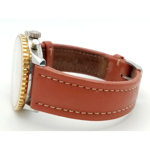 69 - A Breitling Limited Edition Top Gun Chronograph Automatic Gents Watch. Model - 30022. Brown leather ... 