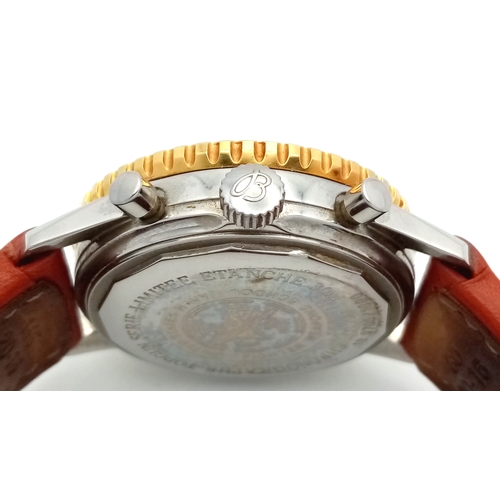 69 - A Breitling Limited Edition Top Gun Chronograph Automatic Gents Watch. Model - 30022. Brown leather ... 