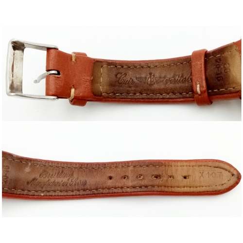 69 - A Breitling Limited Edition Top Gun Chronograph Automatic Gents Watch. Model - 30022. Brown leather ... 