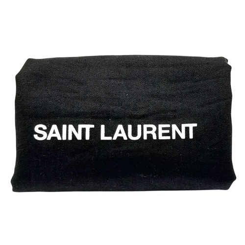 83 - A Saint Laurent Ruby Red Classic Kate Tassel Shoulder Bag. Leather exterior with silver-toned hardwa... 