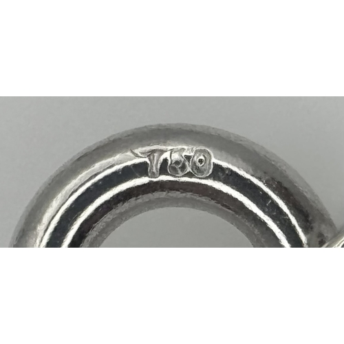 167 - A Victor Azzopardi 18K White Gold Diamond Pendant and Chain. 0.55ct VS clarity, round brilliant cut ... 