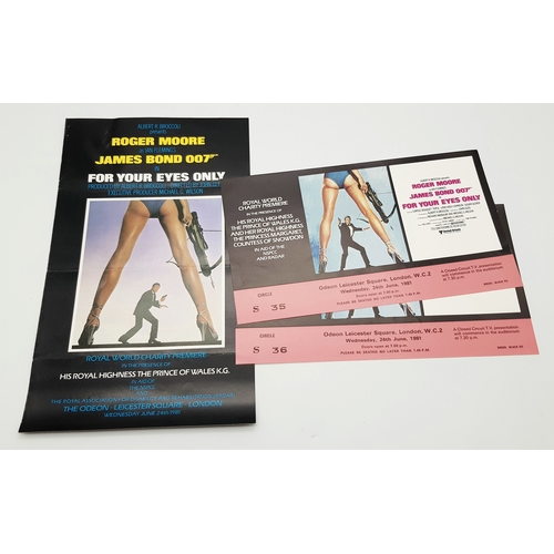 2 - A James Bond 'For Your Eyes Only' Movie Memorabilia Package. From the estate of the films script and... 