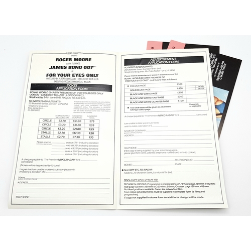 2 - A James Bond 'For Your Eyes Only' Movie Memorabilia Package. From the estate of the films script and... 