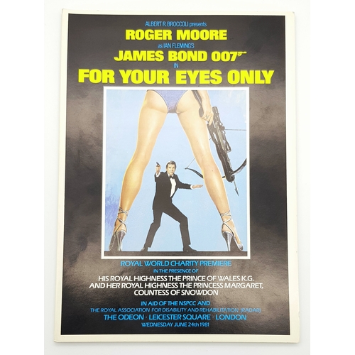 2 - A James Bond 'For Your Eyes Only' Movie Memorabilia Package. From the estate of the films script and... 
