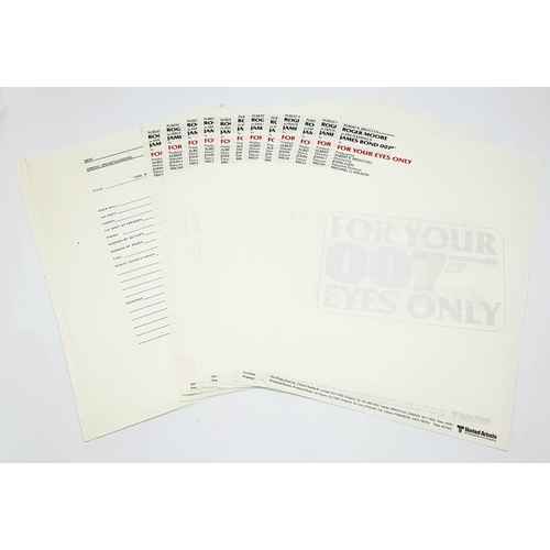 2 - A James Bond 'For Your Eyes Only' Movie Memorabilia Package. From the estate of the films script and... 