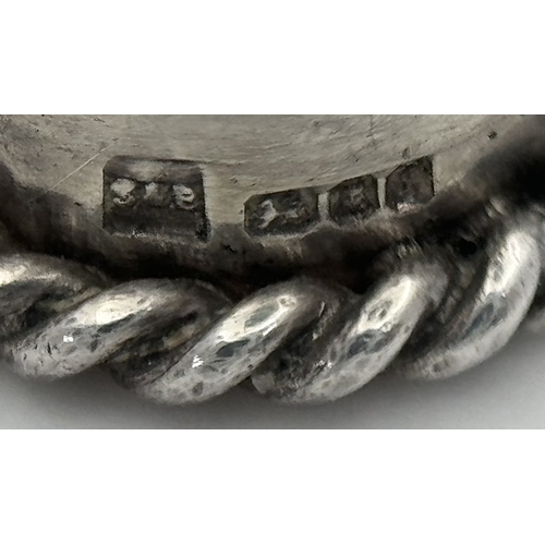 4 - A Sterling Silver and Carnelian Pendant on a 925 Silver Chain. 2cm and 44cm. 7.75g.