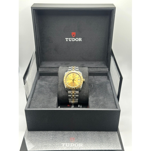 108 - A Tudor 21013 Rotor self winding Watch. 38mm Case, with date box, Bi Metal strap.  Year 2017, Watch ... 