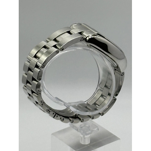 93 - A Cartier 2675 Stainless Steel Roadster watch. 33mm case, white dial with Roman numerals, year 2005.... 