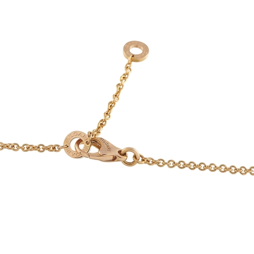 14 - A Bvlgari Legend 18K Rose Gold Ceramic Necklace. The luxury brands signature engraved at each end of... 