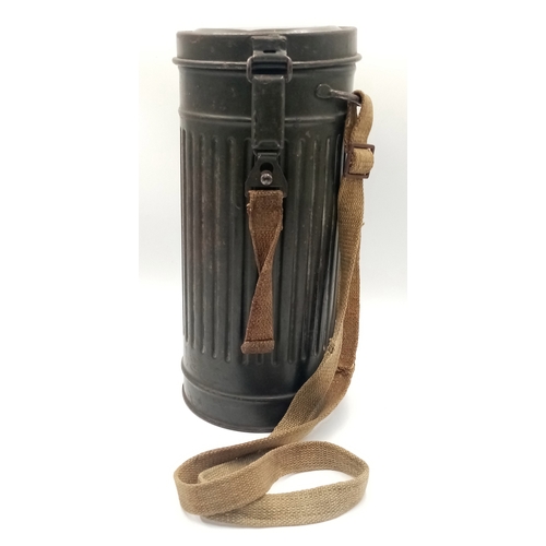 1942 Dated German Gas Mask and Canister. Named to an SS Panzer ...