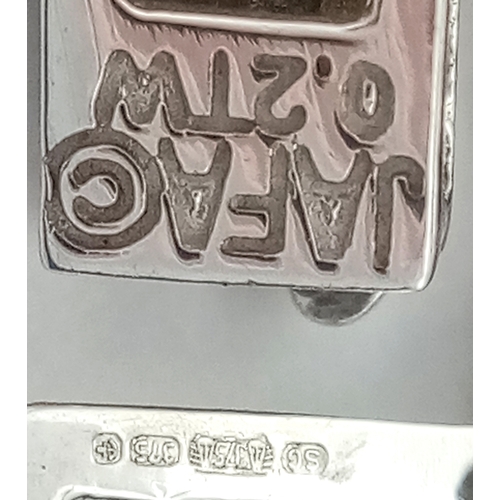 112 - Beautiful  DIAMOND SET 9 CARAT  WHITE GOLD ‘TENNIS BRACELET’. 5.9 Grams. 19 cm.