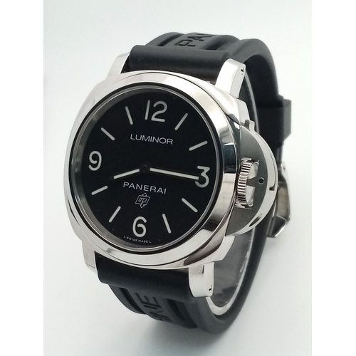 99 - A PANERAI LUMINOR, THE FAVOURITE WATCH OF PRO FOOTBALLERS , COMING ON A RUBBER DIVING STRAP AND WITH... 