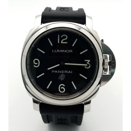 99 - A PANERAI LUMINOR, THE FAVOURITE WATCH OF PRO FOOTBALLERS , COMING ON A RUBBER DIVING STRAP AND WITH... 