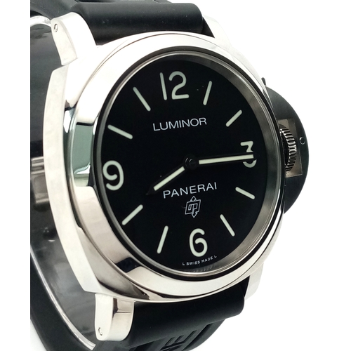 99 - A PANERAI LUMINOR, THE FAVOURITE WATCH OF PRO FOOTBALLERS , COMING ON A RUBBER DIVING STRAP AND WITH... 