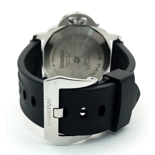 99 - A PANERAI LUMINOR, THE FAVOURITE WATCH OF PRO FOOTBALLERS , COMING ON A RUBBER DIVING STRAP AND WITH... 