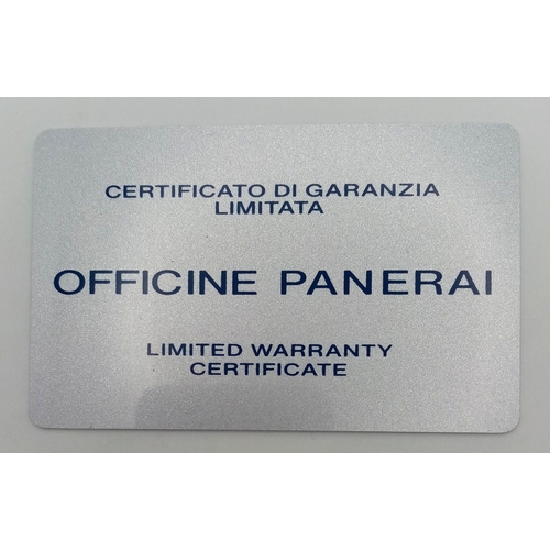 99 - A PANERAI LUMINOR, THE FAVOURITE WATCH OF PRO FOOTBALLERS , COMING ON A RUBBER DIVING STRAP AND WITH... 