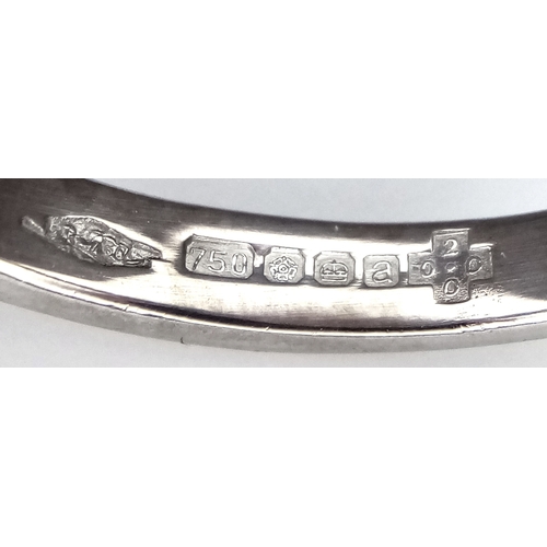 78 - 18K WHITE GOLD 5 STONE DIAMOND SET RING 0.50CT 4.1G SIZE N MILLENIUM HALLMARK. REF: SPSA 6007