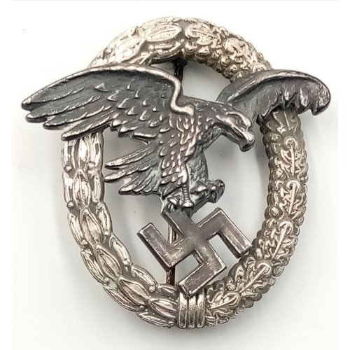 295 - 3rd Reich Cased Luftwaffe Observers Badge. Maker JMME & Sohn Berlin.