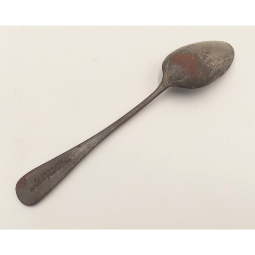789 - WW2 German Teaspoon from the Gestapo Headquarters in Katowitz, Poland under German Occupation.