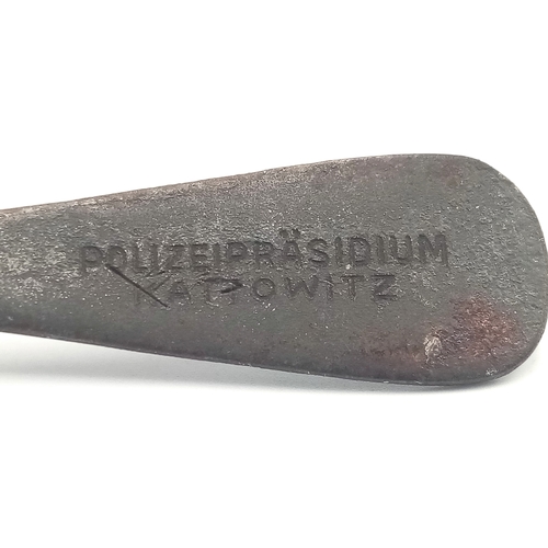 789 - WW2 German Teaspoon from the Gestapo Headquarters in Katowitz, Poland under German Occupation.