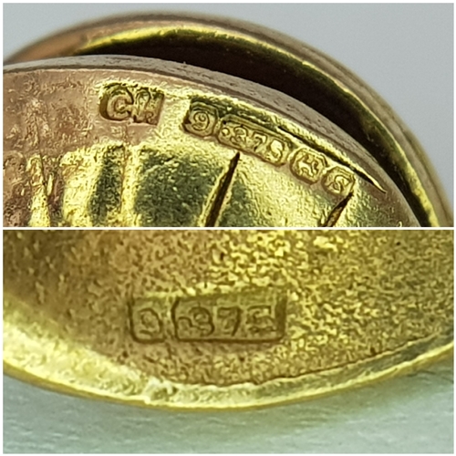 1145 - A 9k yellow gold Genie's magic lamp opening charm/pendant.  5.4g. SH2362I