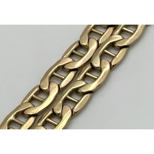 558 - A 9K Yellow Gold Italian Fancy Link Bracelet. 20cm. 3.75g.