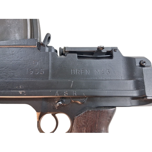 248 - A Deactivated 1955 British Bren Mk3 Light Machine Gun. This .303 calibre beast has a tripod and remo... 