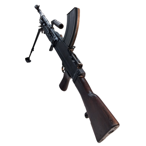 248 - A Deactivated 1955 British Bren Mk3 Light Machine Gun. This .303 calibre beast has a tripod and remo... 
