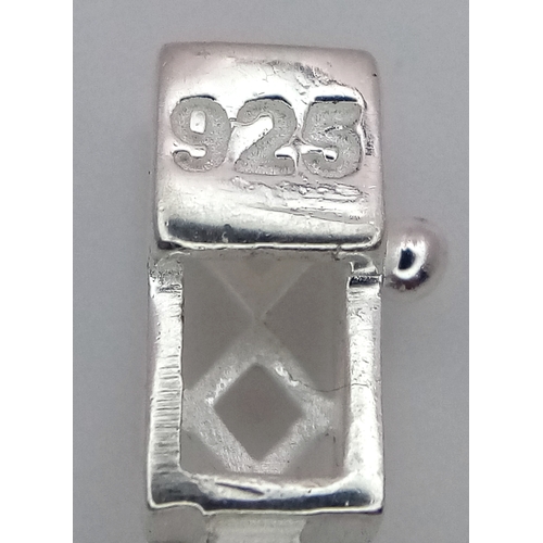 565 - An Amethyst Gemstone Tennis Necklace. Set in 925 Silver. 44cm length. CD-2059.