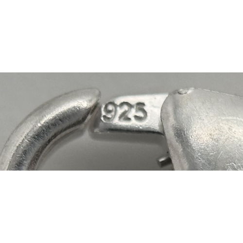 682 - An Amethyst, Citrine, Blue Topaz, Garnet and Peridot Gemstone Necklace. Set in 925 Silver. 44cm leng... 