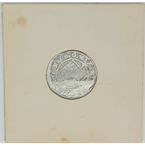 1490 - An Elizabeth I, 5th Issue (1582-1600) Silver Half Groat Coin. In Protective Sleeve.