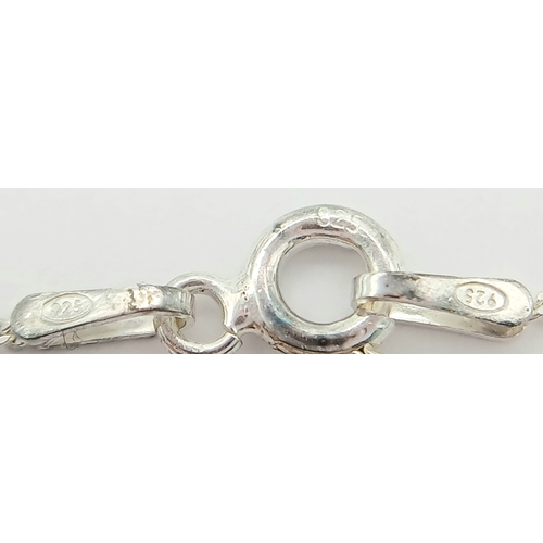 1437 - A Certificated Sterling Silver and 11 Carat Ruby Pendant Necklace-46cm Length Chain. The Pendant is ... 