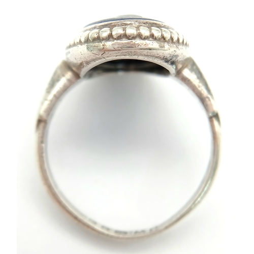 1626 - A Vintage 1975 Hallmarked Sterling Silver Wedgwood Cameo Ring Size M. The Ring measures 1.7cm Long a... 