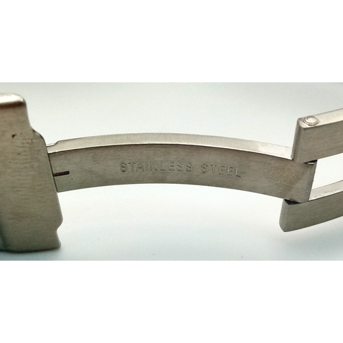 1398 - An Aston Gerard Stainless Steel and Gold-Plated Genuine Diamond Set Automatic Watch. 41mm Case. Comp... 