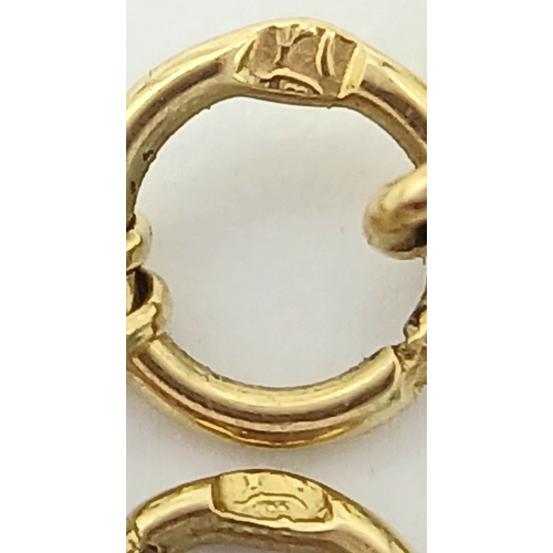 211 - An 18K YELLOW GOLD DIAMOND SET TRIPLE FLOWER BRACELET 3.9G. Ref: TAN 7022