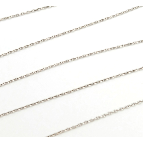 386 - An 18K WHITE GOLD DIAMOND SET PALM TREE PENDANT ON CHAIN 2.5G. Ref: TAN 7021