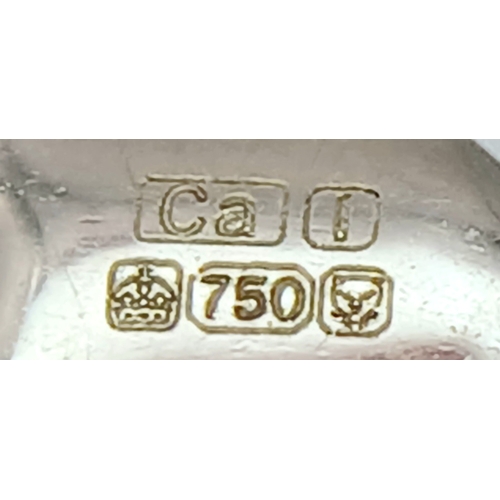 386 - An 18K WHITE GOLD DIAMOND SET PALM TREE PENDANT ON CHAIN 2.5G. Ref: TAN 7021