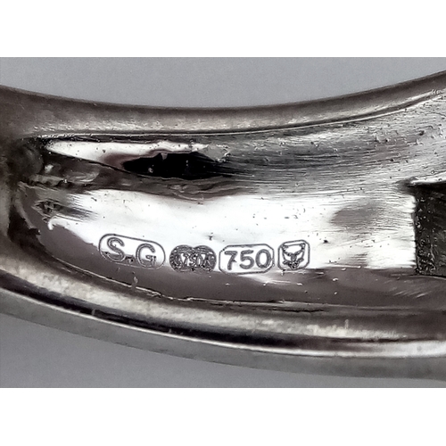 71 - An 18K WHITE GOLD MIXED CUT DIAMOND BAND RING. 1CT APPROX DIAMONDS. 5.8G SIZE K. Ref: SPSA 7005