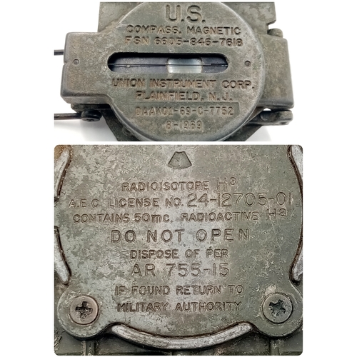 816 - Vietnam War Era US M-1950 Lensatic Compass Dated 1969 in an M-1956 Pouch.